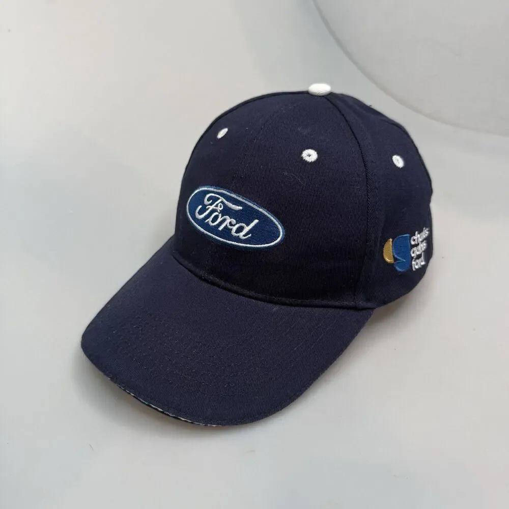 FORD Dealership Baseball Cap Hat Blue 100% Cotton Adjustable Strapback EUC